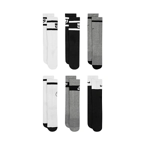 Ponožky Nike Everyday Cush Crew Youth 6PR biele, sivé, čierne CK7302 901