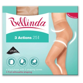 Dámske tvarujúce pančuchy 3 ACTIONS 25 den Almond - BELLINDA