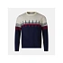 SVETER ROSSIGNOL PATTERNED CN SWEATER, tmavomodrý
