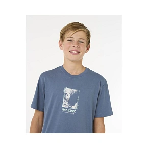 Tričko RIP CURL Raw Energy Frame Tee – chlapčenské, tmavomodré