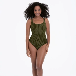 Dámske jednodielne plavky M3 7738 807 olive - Anita