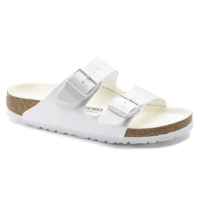 Birkenstock dámske/pánske žabky Birkenstock Arizona Birko-Flor Regular so širokou nohou na leto white (1019061)