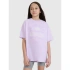 Dievčenské tričko oversize s potlačou 4F 4FJWSS25TTSHF1870-52S