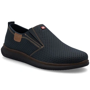 Pánske tmavomodré slip-on topánky Rieker 10452-14