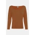Dámsky pyžamový top L/S CURVE NECK 000QS7006E GCU karamelová - Calvin Klein