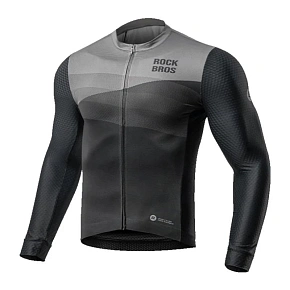 Cyklistický dres Rockbros 15120009002 s dlhým rukávom, jar/leto, veľkosť M – čierny