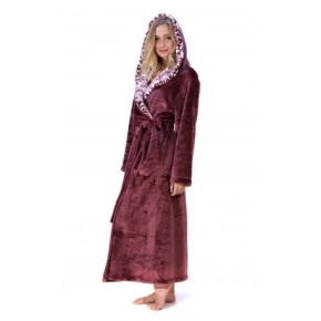 Dámsky župan s kapucňou dlhý Flora 3956 4853 - Vestis