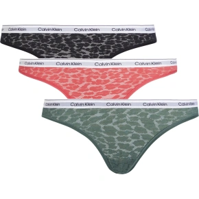 Dámske nohavičky BIKINI 3PK 000QD5069E GP6 čierne/zelené/ružové - Calvin Klein