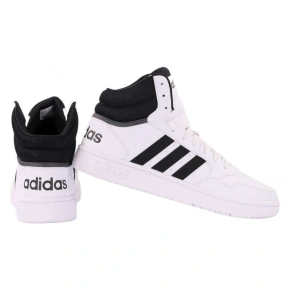 Pánska športová obuv Hoops 3.0 Mid M GW3019 White with Black - Adidas