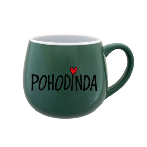 POHODINDA - zelený keramický hrnček 300 ml
