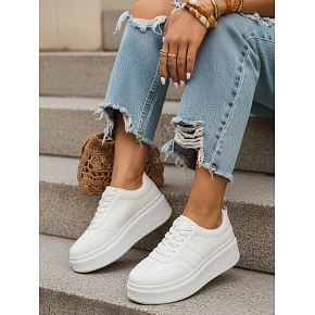 Dámske kožené tenisky ZY1376 white - Fashionstreet