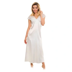 Dámska saténová košieľka s čipkou Mactan Ecru - Kalimo