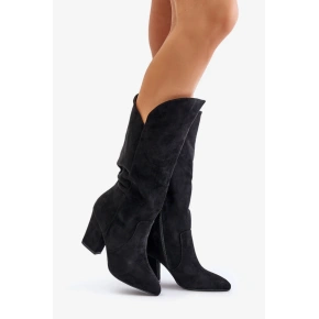 Dámske topánky na podpätku MP401-1 Black - Krok vo veľkom štýle