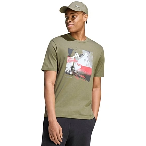 Pánske tričko adidas Memories of Sport Outdoor Graphic khaki KC7098