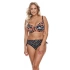 Dámsky vrchný diel plaviek Bali Big Black with Orange Pattern 2123- LupoLine