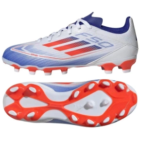 Juniorská športová obuv futbalová obuv F50 League MG Jr IF1370 White mix farieb - Adidas
