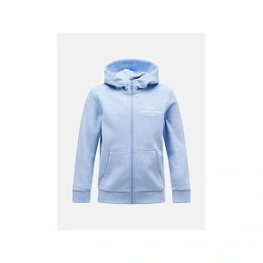 Mikina Peak Performance Jr Original Zip Hood, modrá Mikina Peak Performance Jr Original Zip Hood, modrá