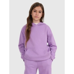 Dievčenská mikina bez pruhov s kapucňou 4F 4FJRAW25TSWSF2467-51S Dievčenská mikina bez pruhov s kapucňou 4F 4FJRAW25TSWSF2467-51S