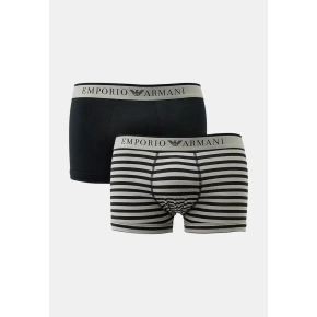 Pánske boxerky 2Pack 111210 4R542 Black/Stripe - Emporio Armani