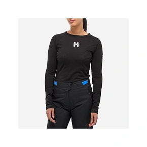 Dámske tričko MILLET Trilogy Wool Ts Ls W, čierne