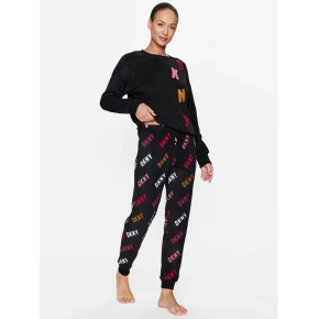 Dámske pyžamo YI2822686F čierne so vzorom - DKNY