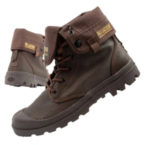 Pánska športová obuv Palladium Baggy Coated členkové tenisky fashion dark brown