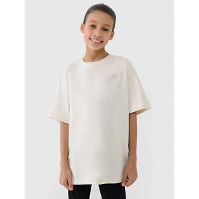 Dievčenské tričko oversize, jednofarebné, 4F 4FJWSS25TTSHF1851-12S