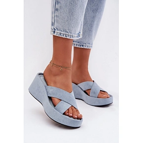 Dámske semišové ponožky G517 modré - Joalice Paris