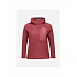 Dámska mikina PEAK PERFORMANCE W Freelight Polartec Alpha Hood, červená farba