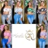 Dámsky sexy volánový top Carmen T80149 Ružová s kvetinovým vzorom - Style fashion