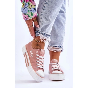Dámska športová obuv W LCW-23-31-1804LA Powder Pink with White - Lee Cooper
