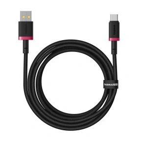 Baseus Dura USB-Type C 60W 2m kábel (červený/čierny) Baseus Dura USB-Type C 60W 2m kábel (červený/čierny)