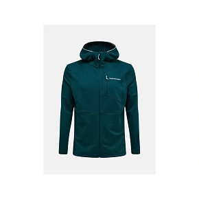 Pánska mikina PEAK PERFORMANCE M Trail Polartec Power Grid Zip Hood, zelená farba