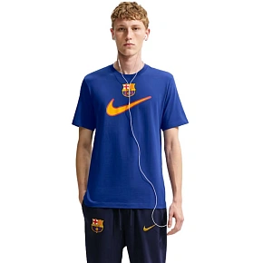 Pánske tričko Nike FC Barcelona Swoosh, modré, IQ5042 455 Pánske tričko Nike FC Barcelona Swoosh, modré, IQ5042 455