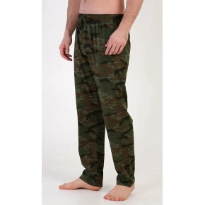 Pánske pyžamové nohavice Army 4102 khaki - Gazzaz