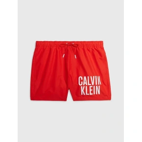 Pánske stredne dlhé plavecké šortky so šnúrkou KM0KM00794 XNE Red - Calvin Klein