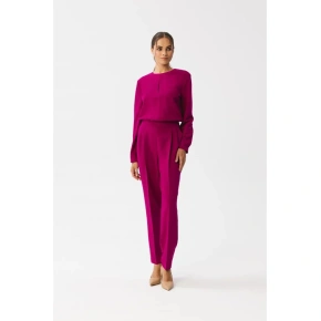 Dámsky overal s rozdeleným výstrihom S355 Burgundy - Stylove