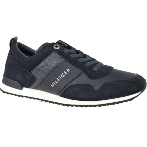 Pánske nohavice Maxwell 11C1 M FM0FM00924-403 Tmavomodré s bielou - Tommy Hilfiger