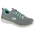 Dámska športová obuv Twisted Fortune W 12614-GYMN Grey with Turquoise - Skechers