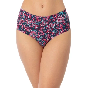 Dámske nohavičky Cranberries simple brasil maxi tmavo modré s ružovým vzorom - JULIMEX