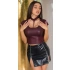 Sexi tričko Wet look 94901 fialové - KouCla