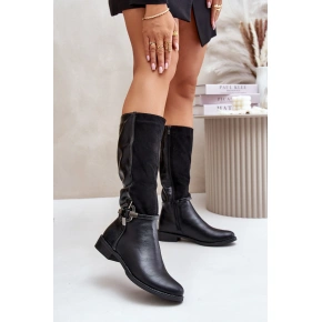 Zateplené čižmy ASA62-112 black - Jezzi