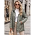 Dámska prešívaná bunda s odnímateľnou kapucňou TY5794, zelená – FashionStreet