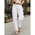Dámske džínsy s opaskom UY2930 biele - FashionStreet