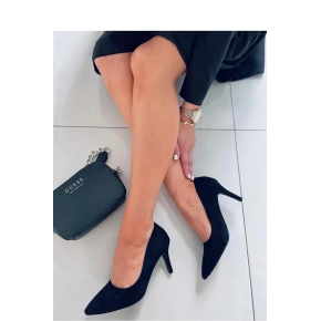 Dámske lodičky na podpätku NF-84P čierne - SEASTAR