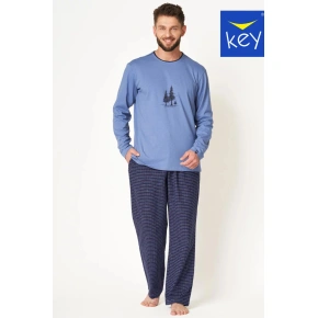Pánske pyžamo MNS 458 B24 modré - Key
