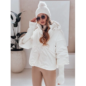 Dámska zimná bunda s kapucňou TY5036 krémová – FashionStreet Dámska zimná bunda s kapucňou TY5036 krémová – FashionStreet