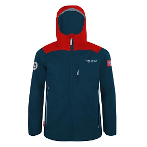 Trollkids Bergen Jacket bright red/blue (610-410) bunda do dažďa pre chlapcov/dievčatá