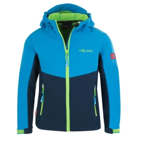 Trollkids Detská softshellová bunda Kristiansand blue/ navy (320-117)