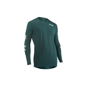 Cyklistické tričko NORTHWAVE XTrail Jersey L/s, smaragdové